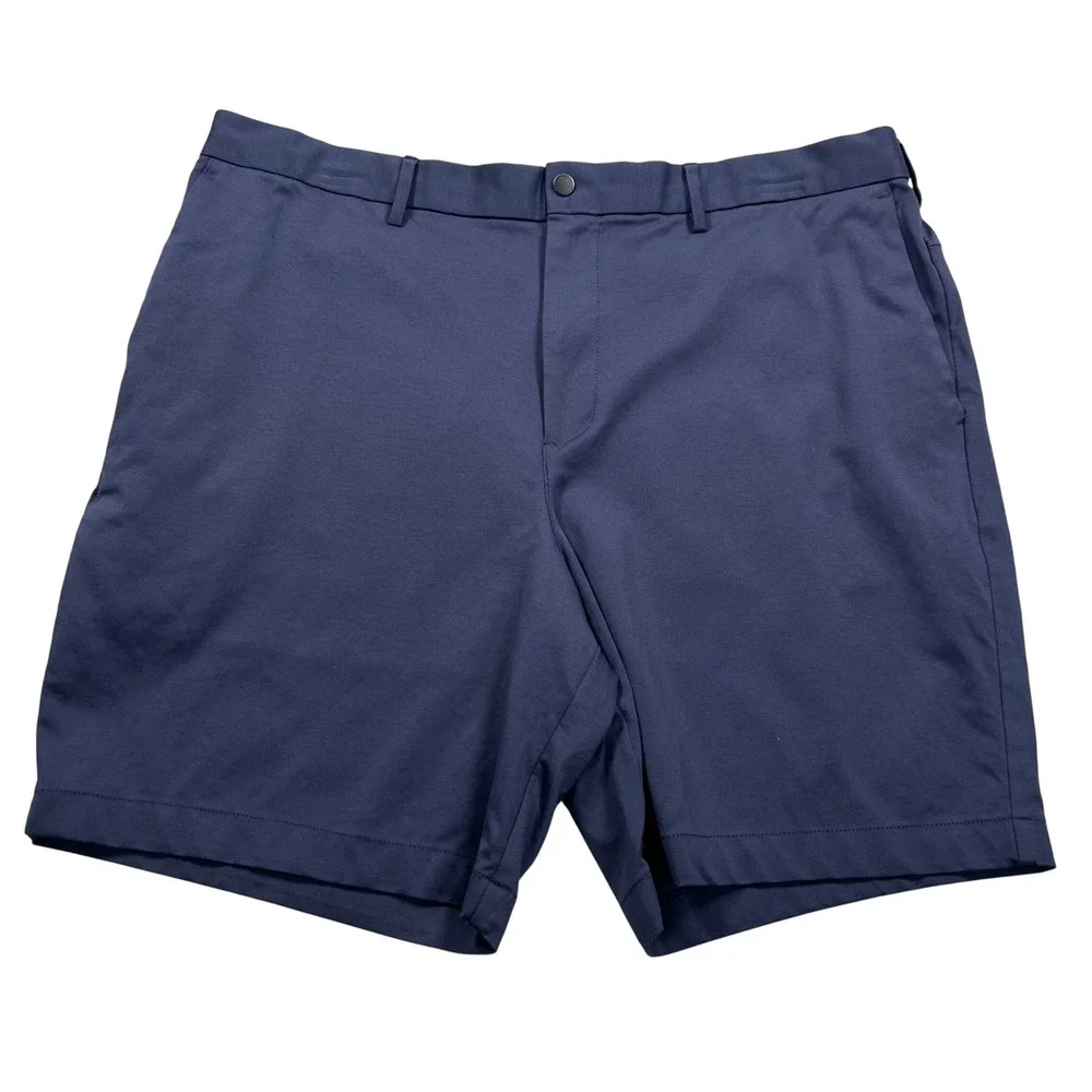 Banana Republic Luxe City Shorts Mens 40 Navy Blue Performance Chino Golf Casual